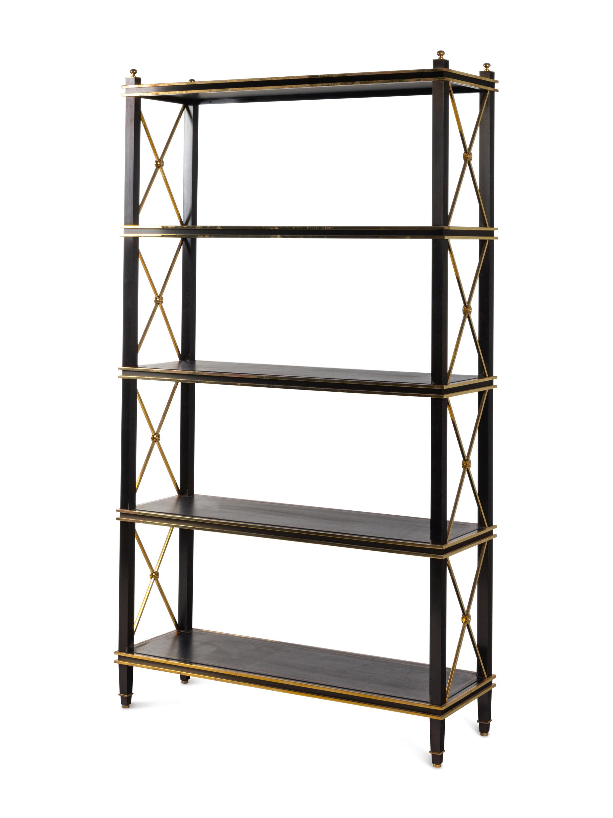 A Contemporary Metal Etagere in the Style of Maison Jansen