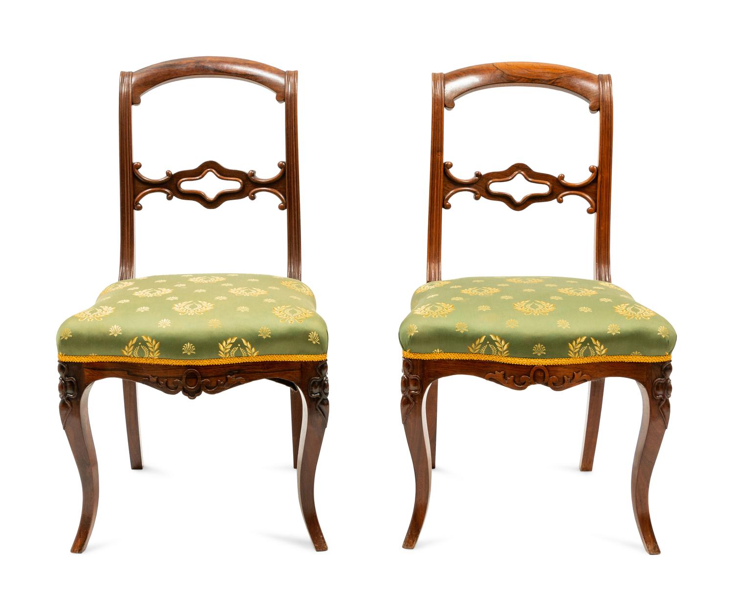 A Group of Four French Empire Side Chairs