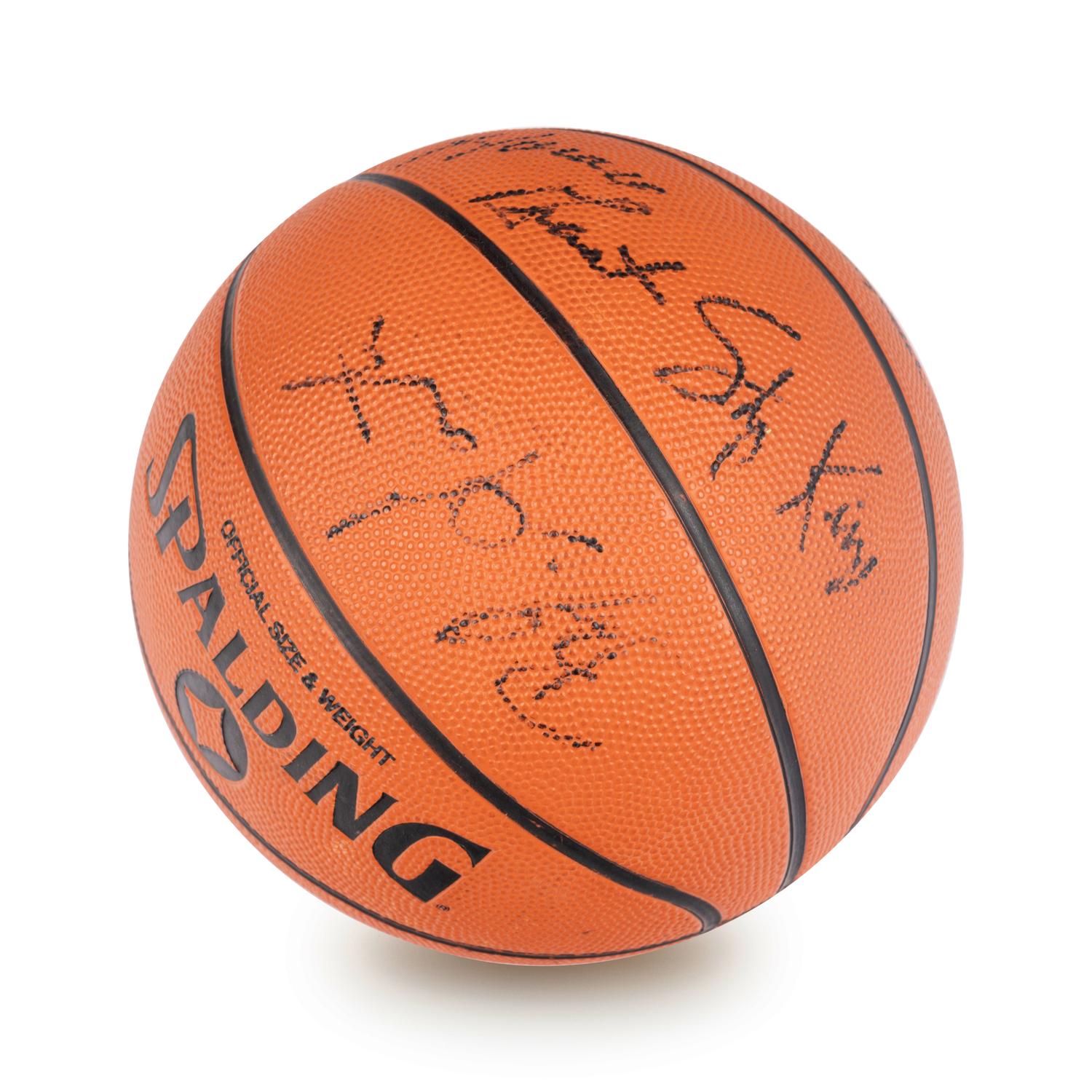 A Historic 1990-91 Chicago Bulls First NBA Championship Team Signed Autograph Basketball Including Michael Jordan (Beckett Authentication Services Letter BAS Certified)