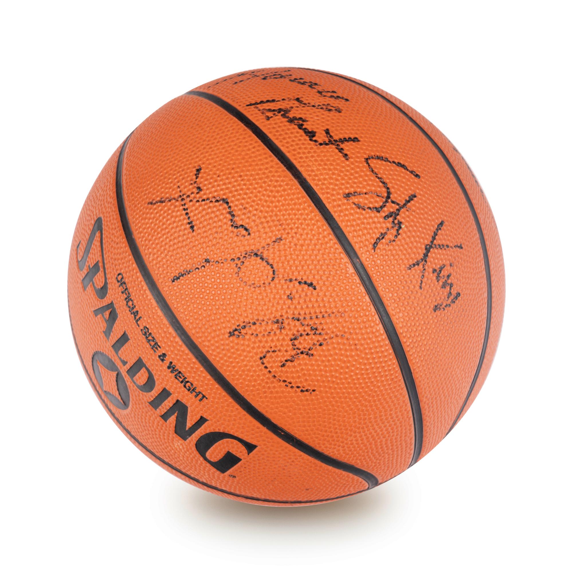 A Historic 1990-91 Chicago Bulls First NBA Championship Team Signed Autograph Basketball Including Michael Jordan (Beckett Authentication Services Letter BAS Certified)