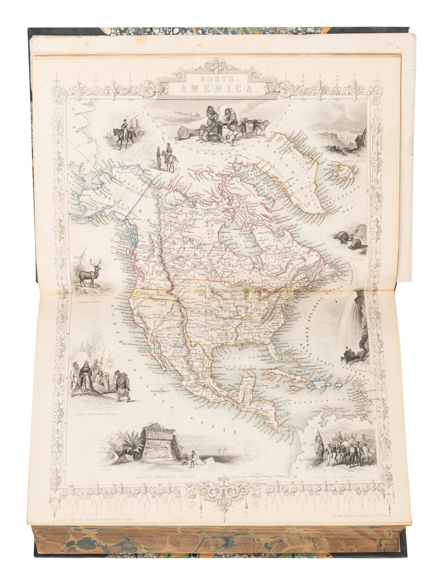 HINTON, John Howard (1791-1873), editor. The History and Topography of the United States of America. London et al: John Tallis and Company, [ca 1850].