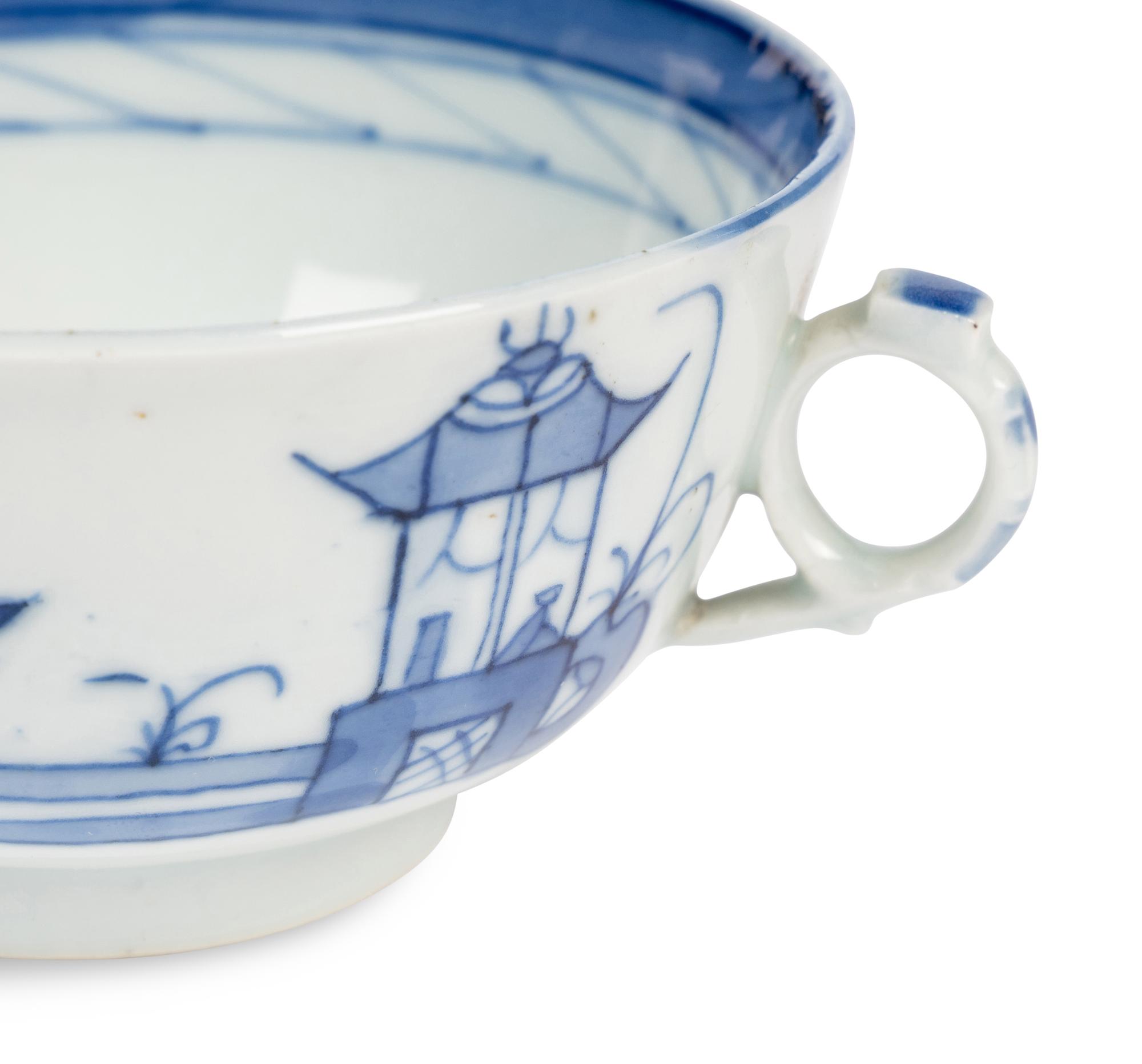 A Canton Blue and White Porcelain Tea Service
