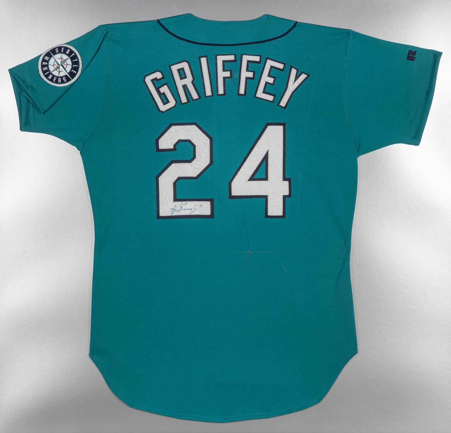 A Ken Griffey Jr. Signed Autograph Seattle Mariners Baseball Jersey (Beckett Authentication Services Letter),
