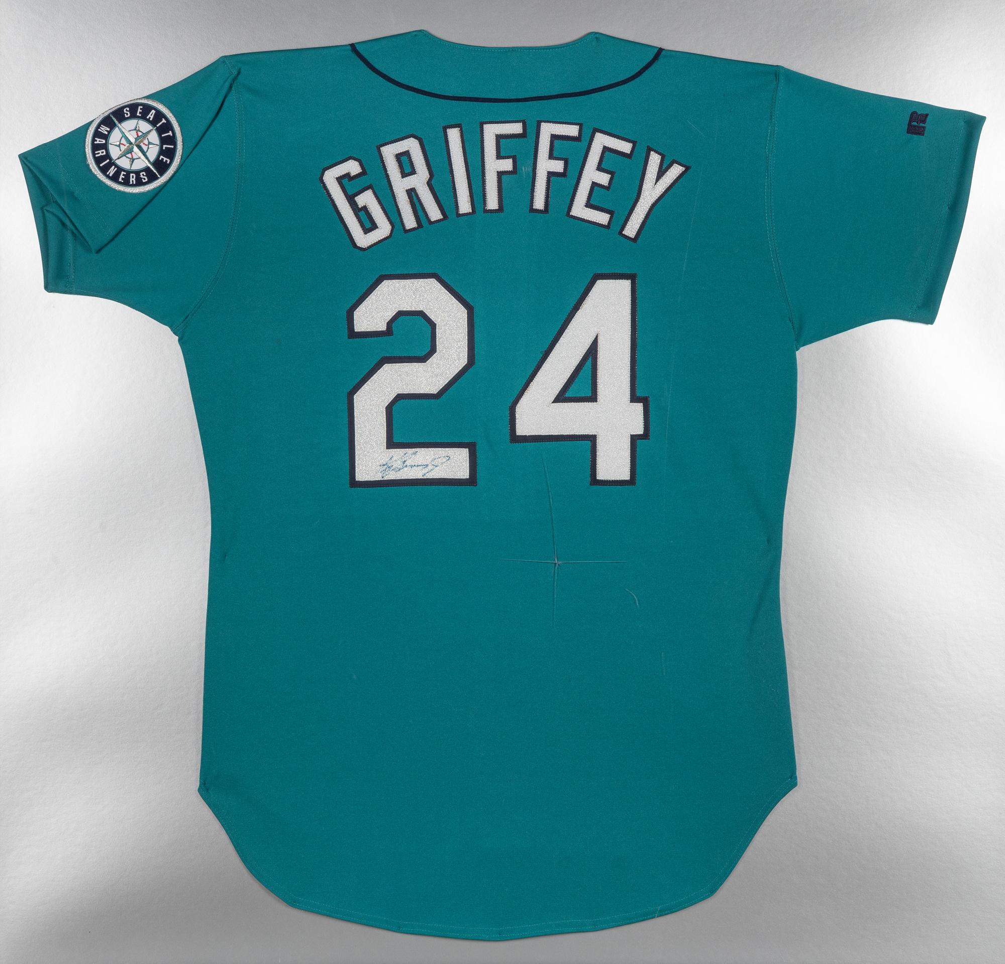 A Ken Griffey Jr. Signed Autograph Seattle Mariners Baseball Jersey (Beckett Authentication Services Letter),