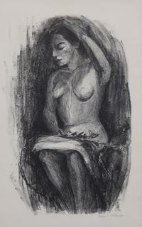 Elsa Ulbricht, (Wisconsin, 1885-1980), Nude Woman Sitting