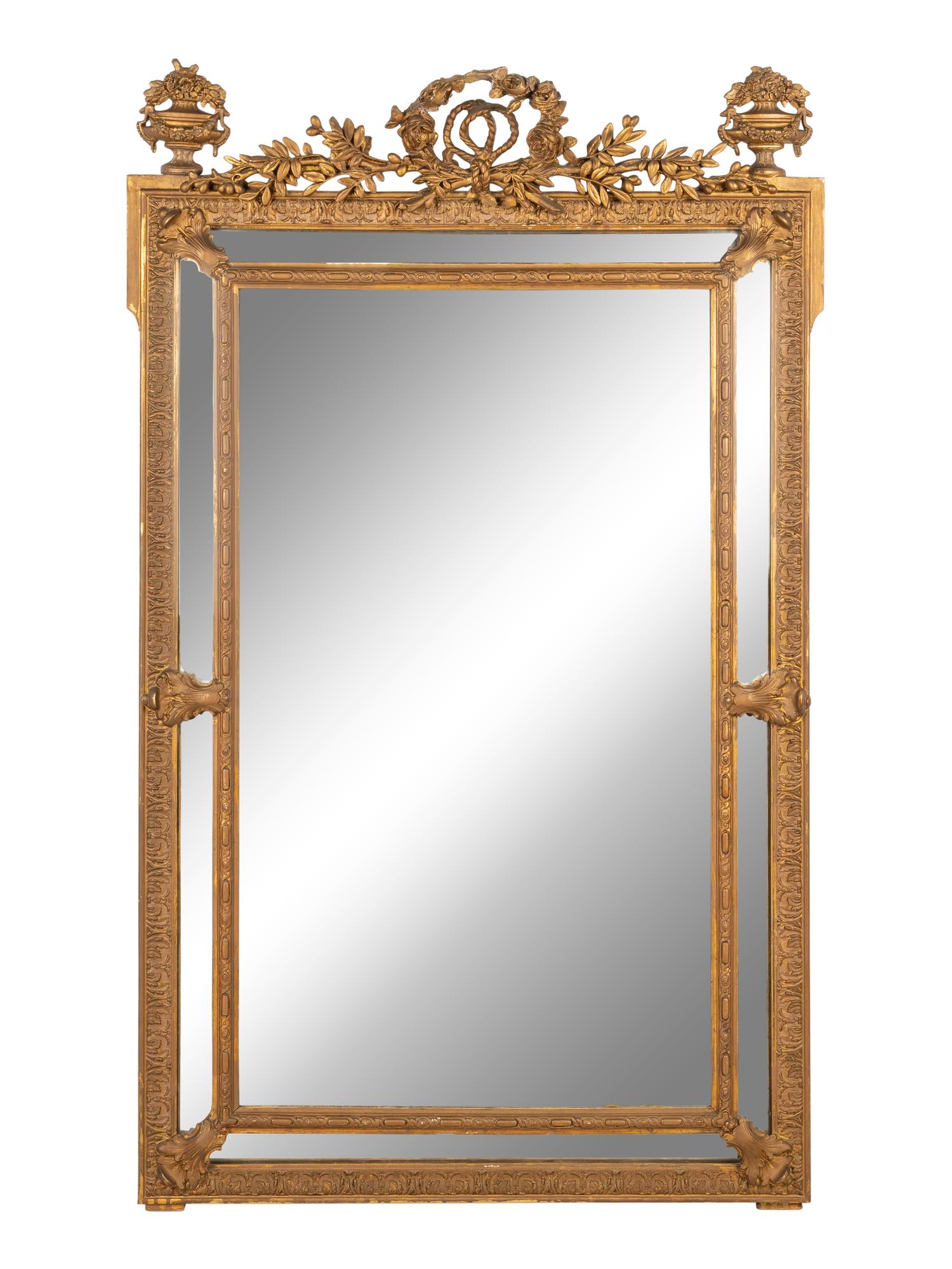 A Louis XVI Style Giltwood Mirror
