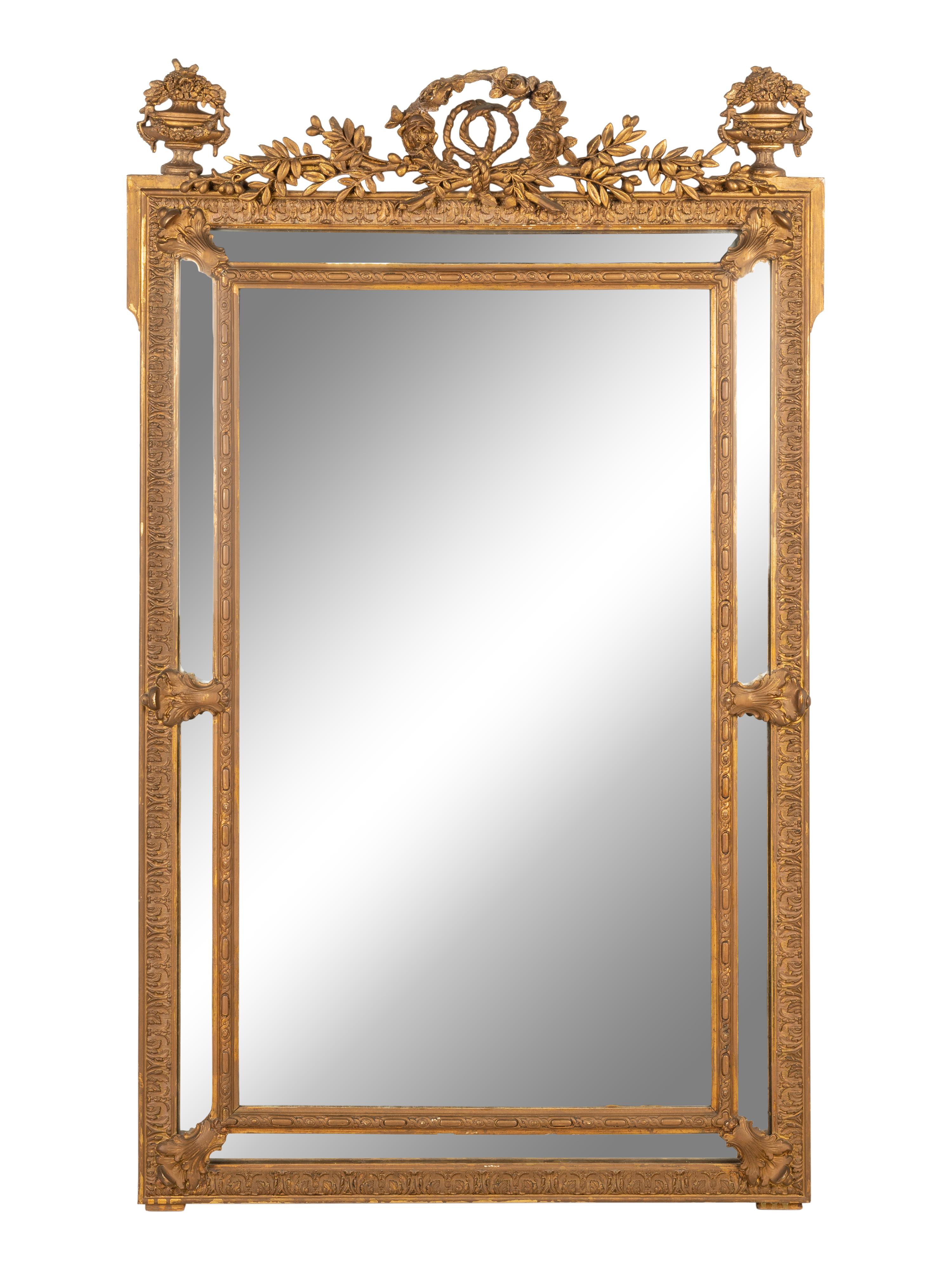 A Louis XVI Style Giltwood Mirror
