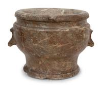 A Continental Carved Marble Mortar
