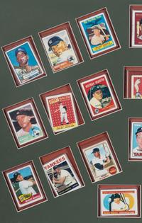A Set of 1996 Danbury Mint Mickey Mantle Porcelain Baseball Cards