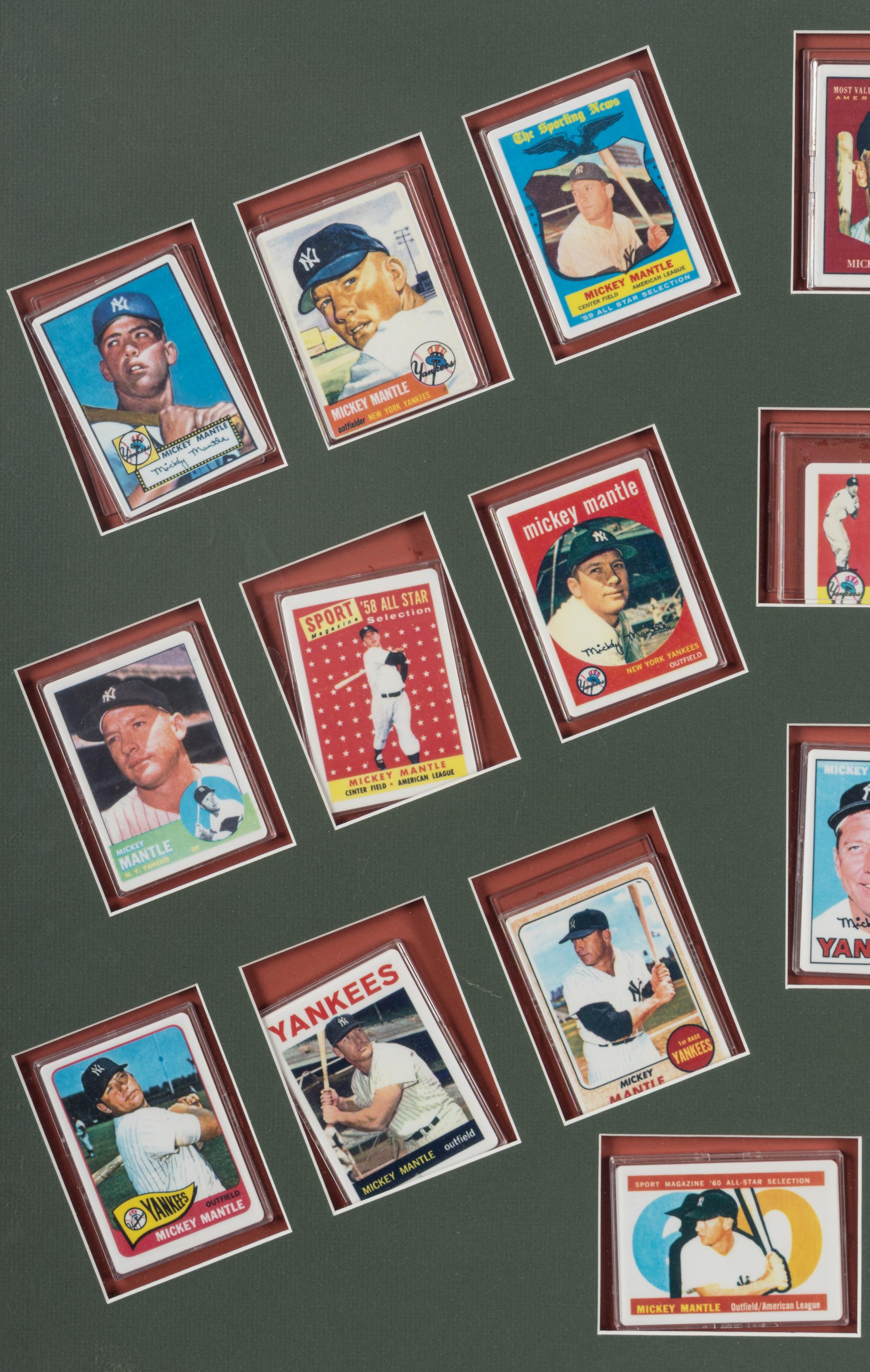A Set of 1996 Danbury Mint Mickey Mantle Porcelain Baseball Cards