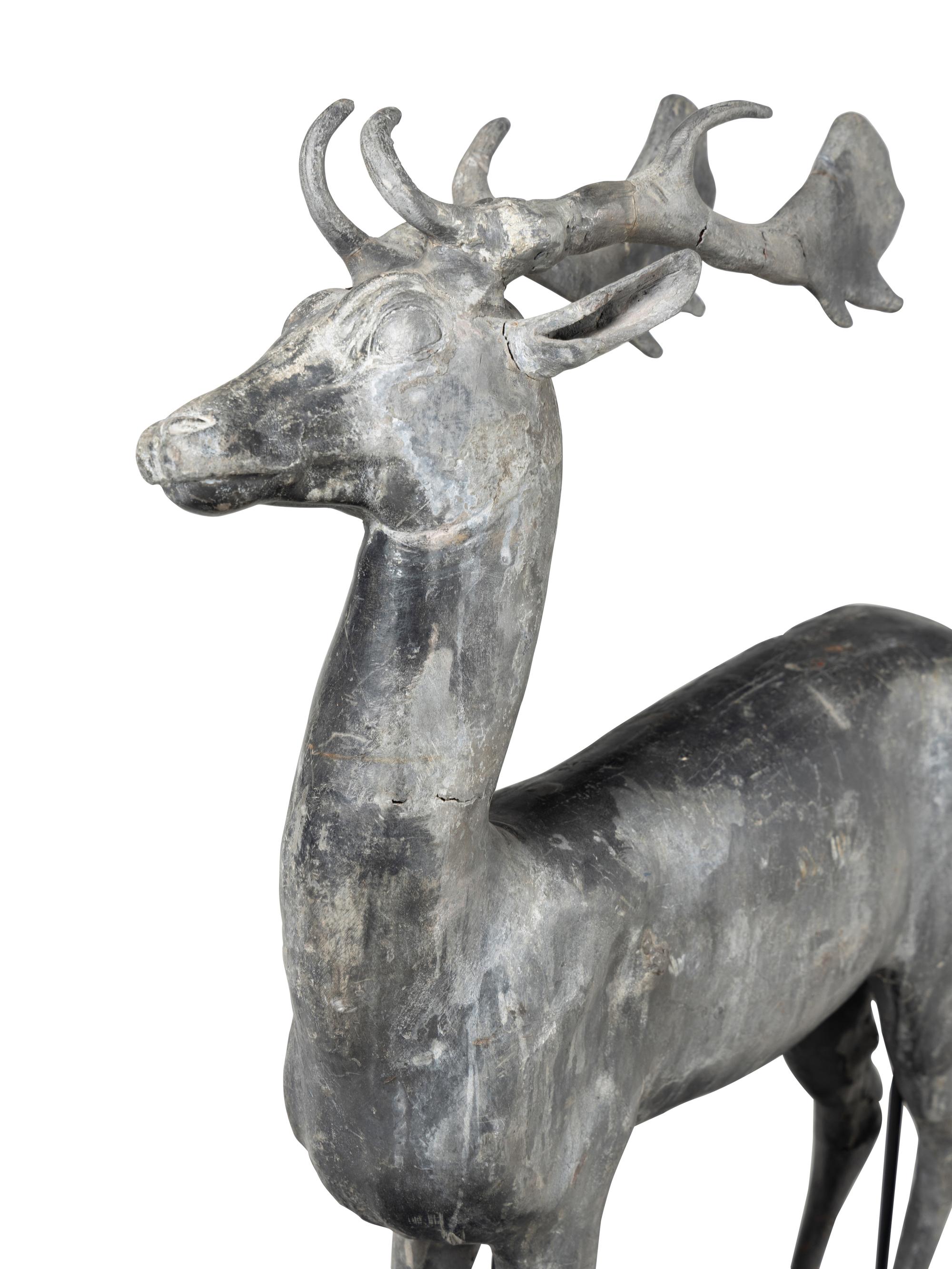 A Cast Metal Elk Figure
