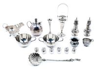 A Collection of Primarily American Silver Articles Height 5 1/4 inches.