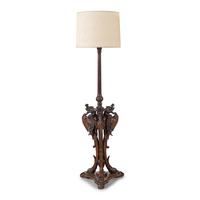 An Italian Walnut Torchère Mounted as a Floor Lamp