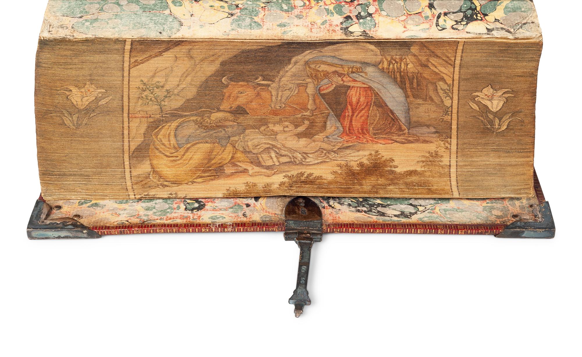 [FORE-EDGE PAINTING] -- [BOOK OF COMMON PRAYER, English]. The Book of Common Prayer, And Administration of the Sacraments, and other Rites and Ceremonies of the Church, According to the Use of the Church of England: Together with the Psalter or Psalms of David . Cambridge: John Baskerville, 1762.