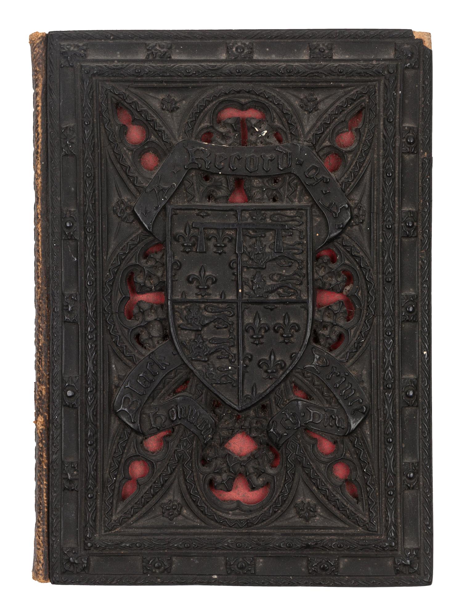 HUMPHREYS, Henry Noel (1810-1879). A Record of the Black Prince . London: Longman, Brown, Green, and Longmans, 1849.