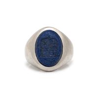TIFFANY & CO., PLATINUM AND LAPIS LAZULI SIGNET RING
