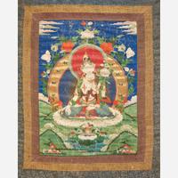 A Tibetan Thangka depicting White Tara 19th century or earlier