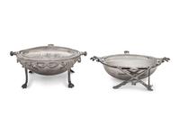 A Group of English Five Silver-Plate Serving Pieces