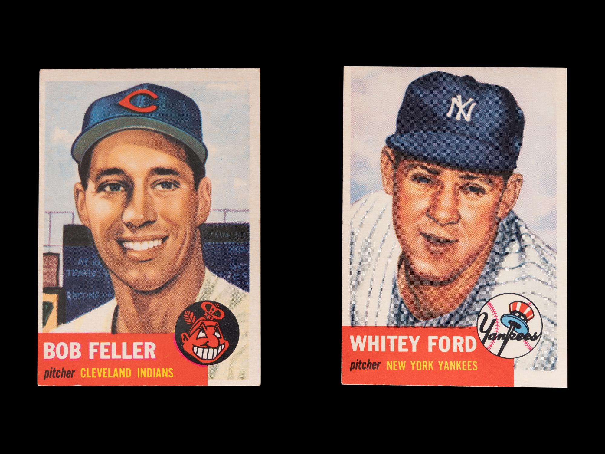 A Group of Two 1953 Topps Hall of Fame Baseball Cards,