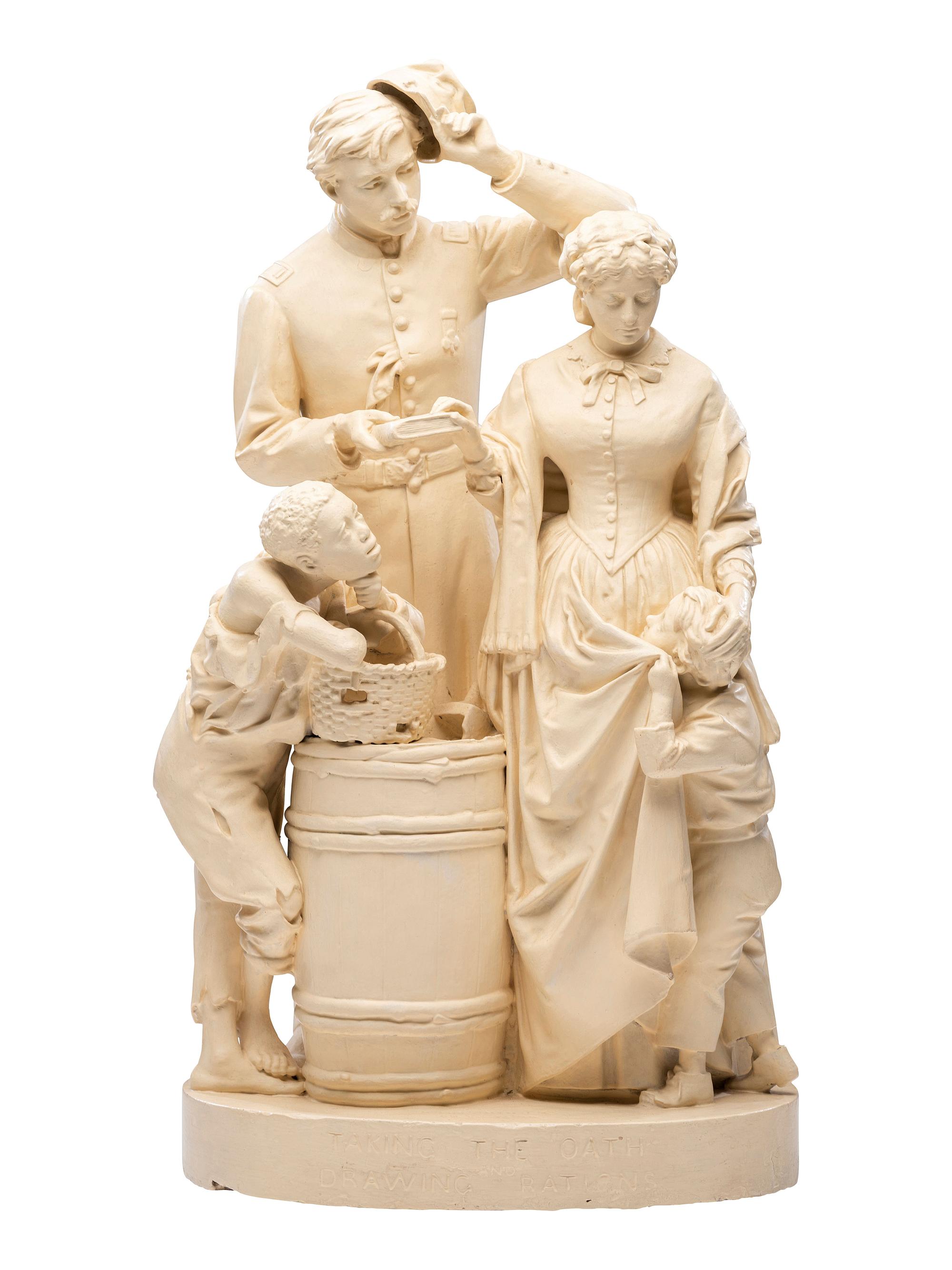 ROGERS, John (1829-1904), sculptor. Taking the Oath and Drawing Rations. 1866.