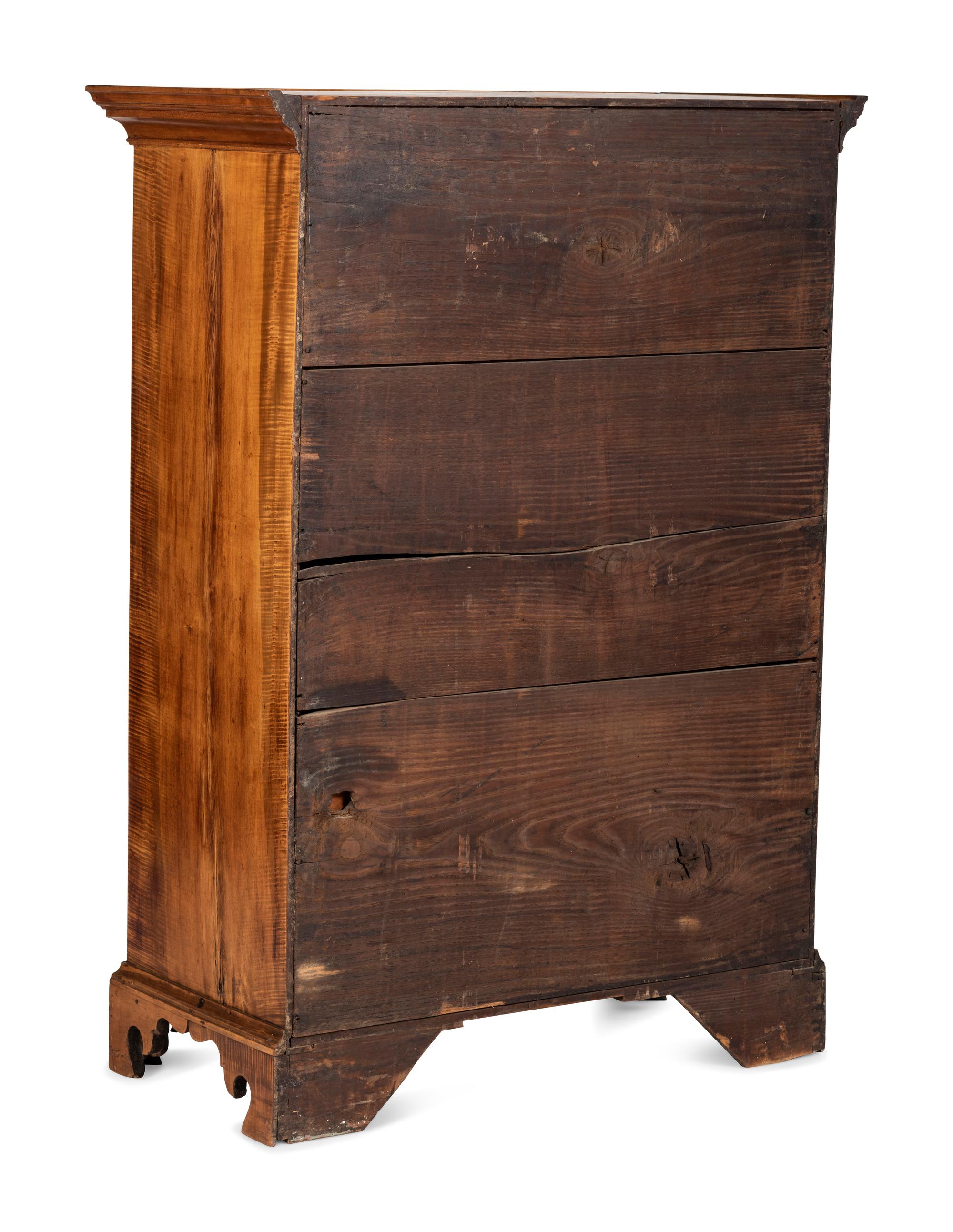 A Chippendale Cherrywood Tall Chest of Drawers