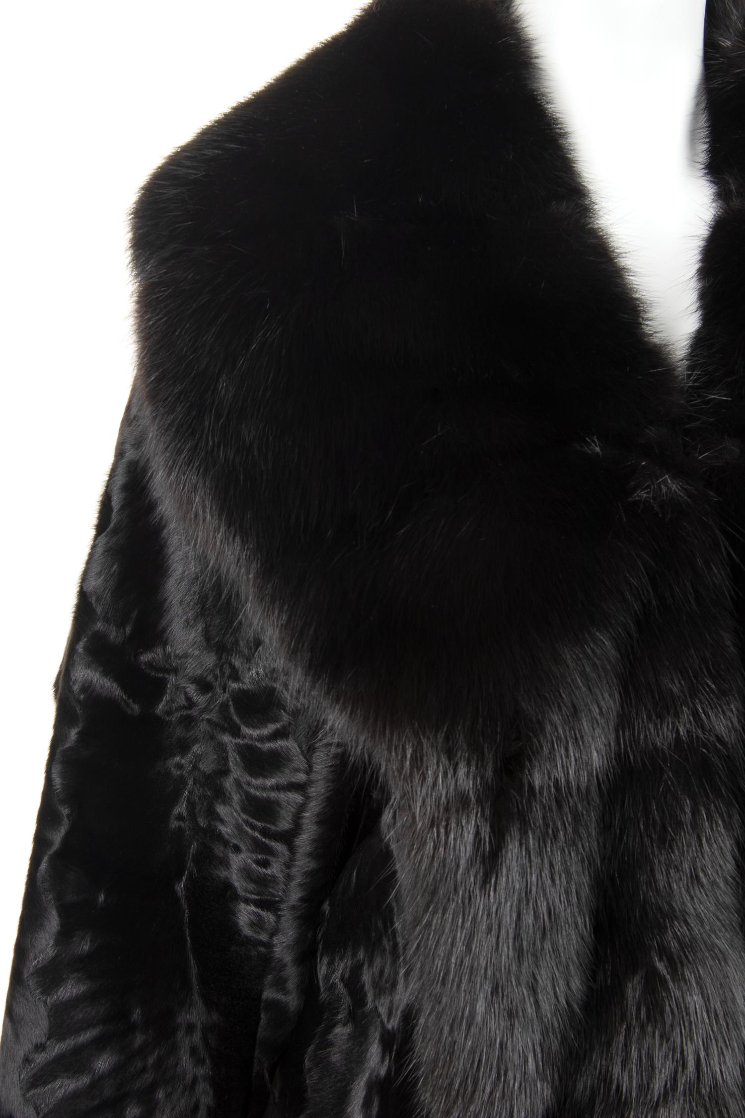 J. Mendel Broadtail Jacket Trimmed with Sable