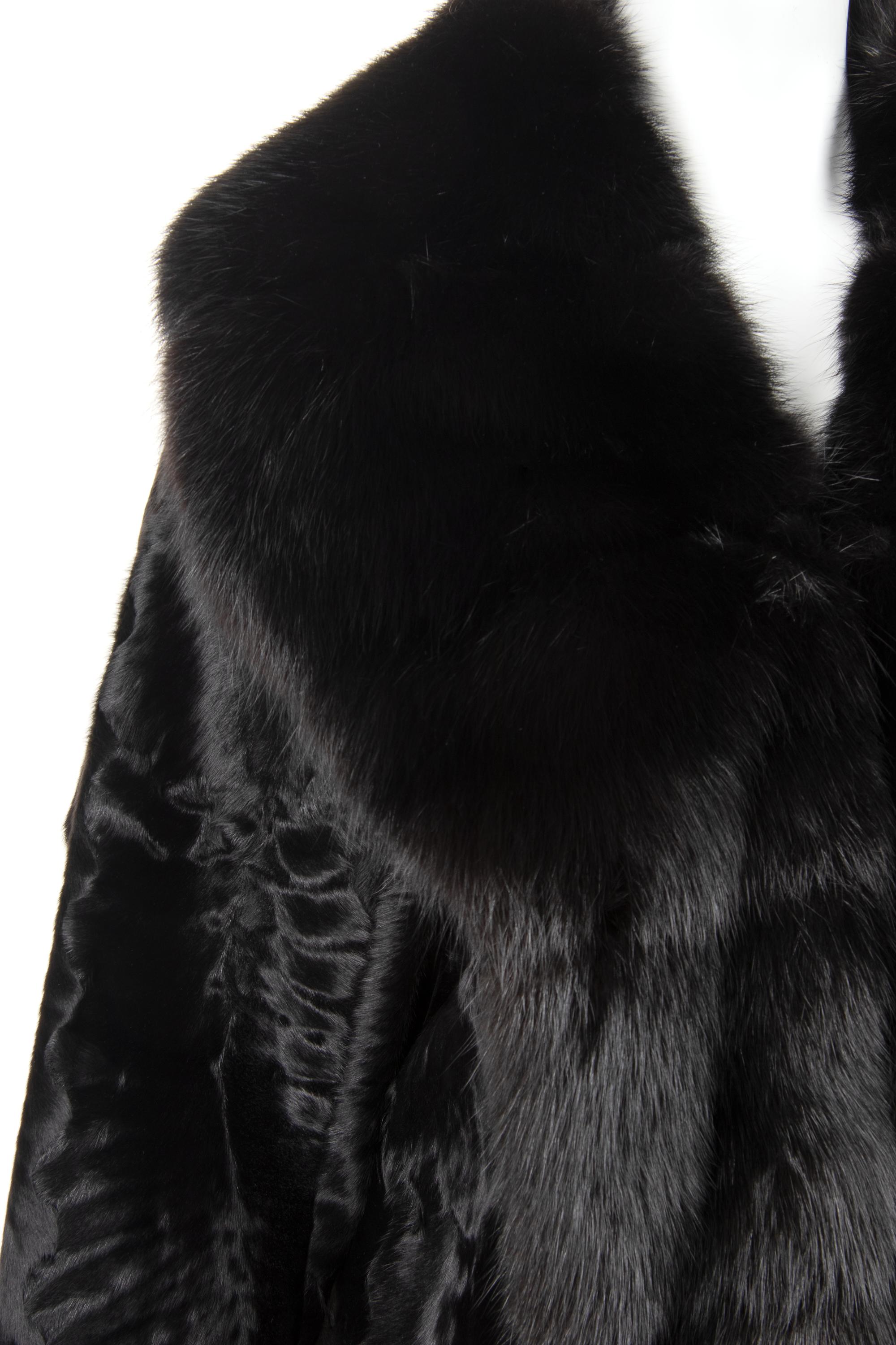 J. Mendel Broadtail Jacket Trimmed with Sable