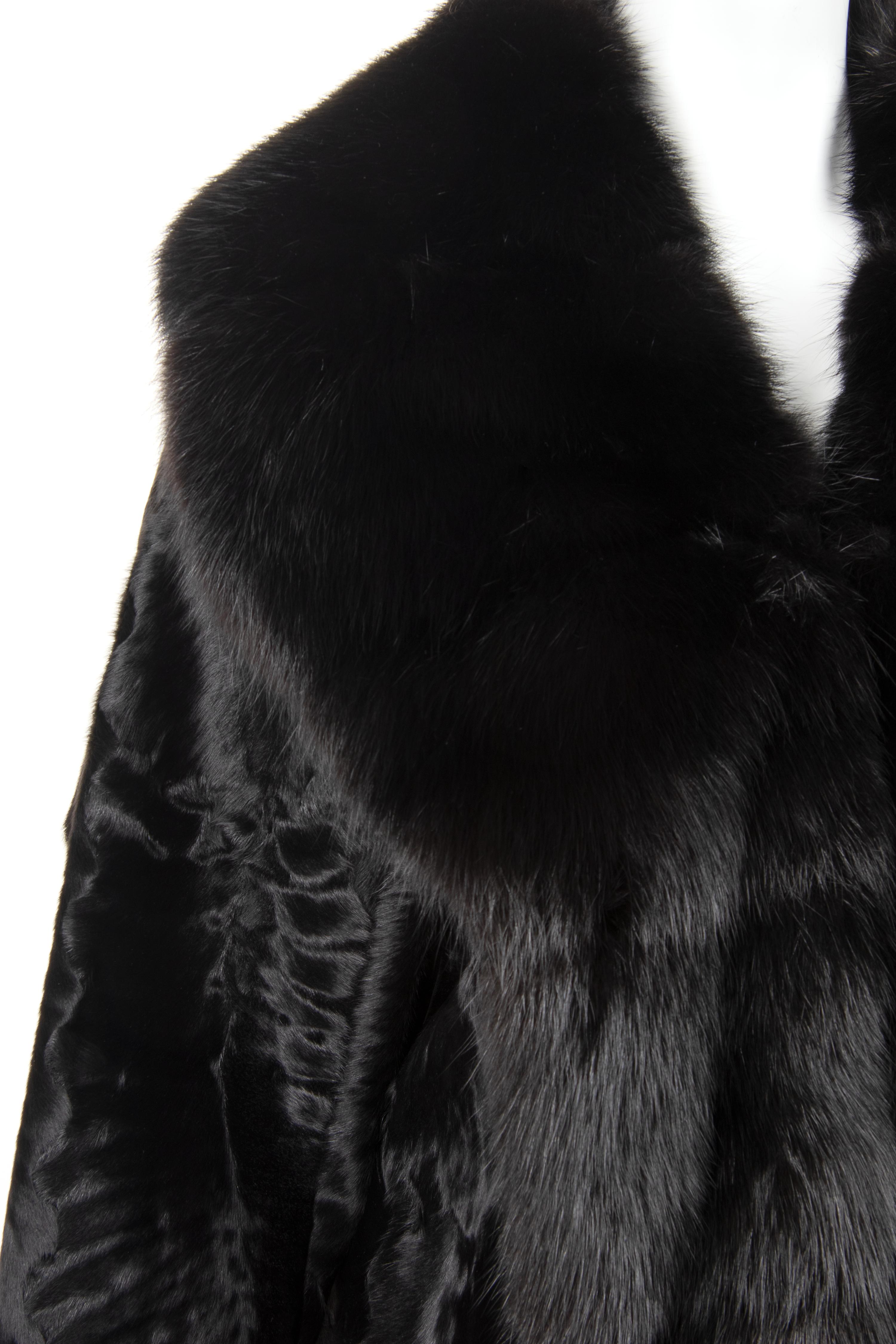 J. Mendel Broadtail Jacket Trimmed with Sable