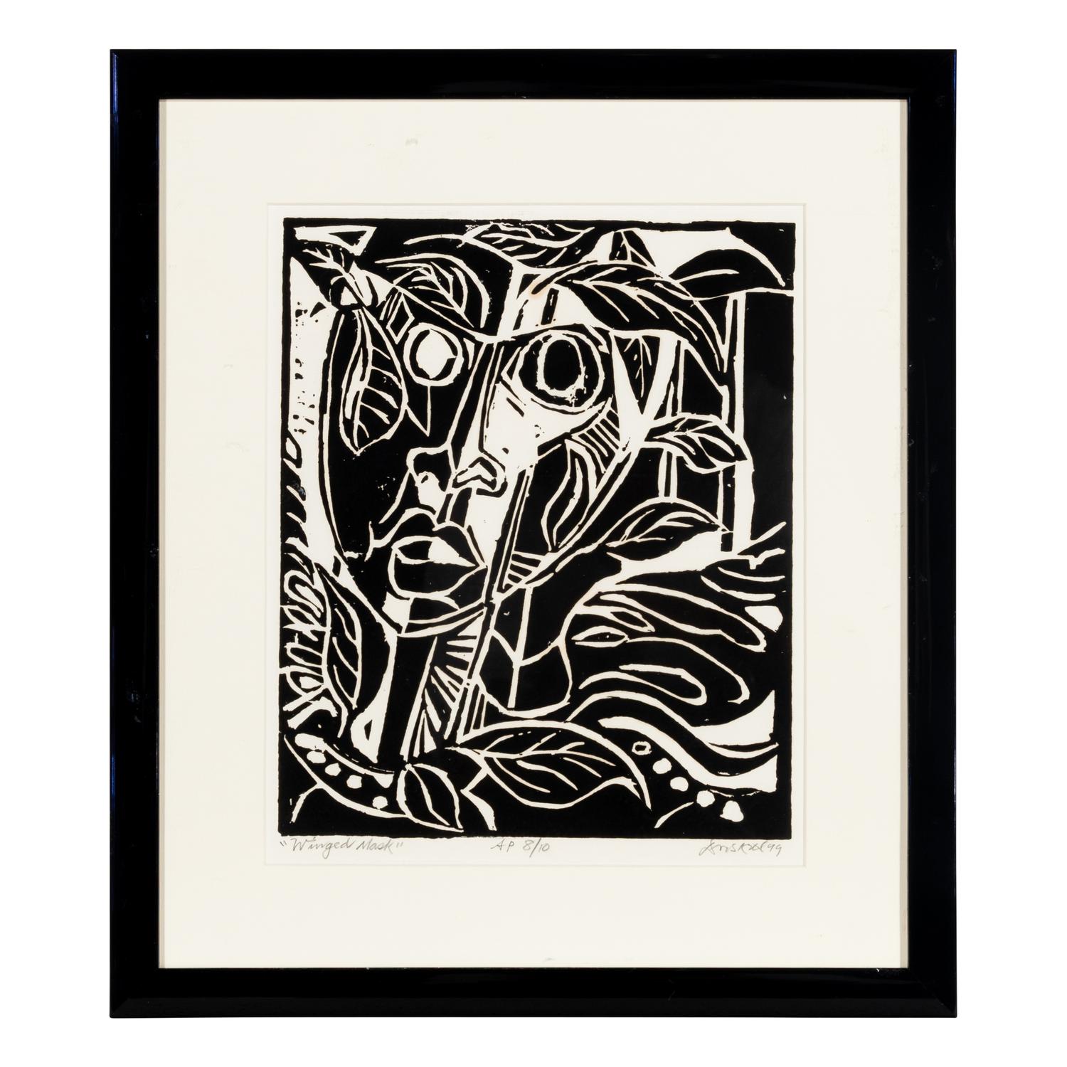 David Driskell (American, 1931-2020) — Winged Mask , 1999