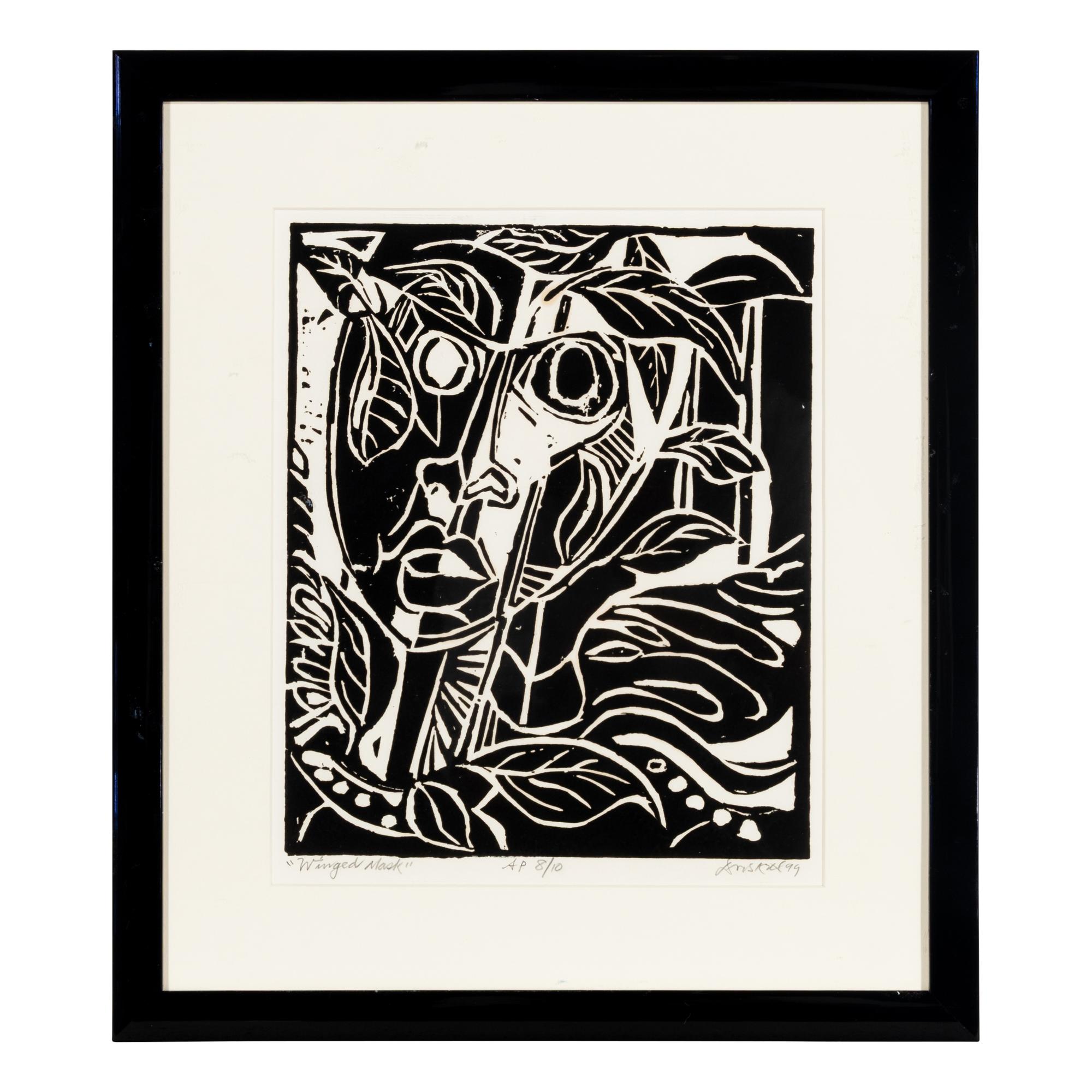 David Driskell (American, 1931-2020) — Winged Mask , 1999