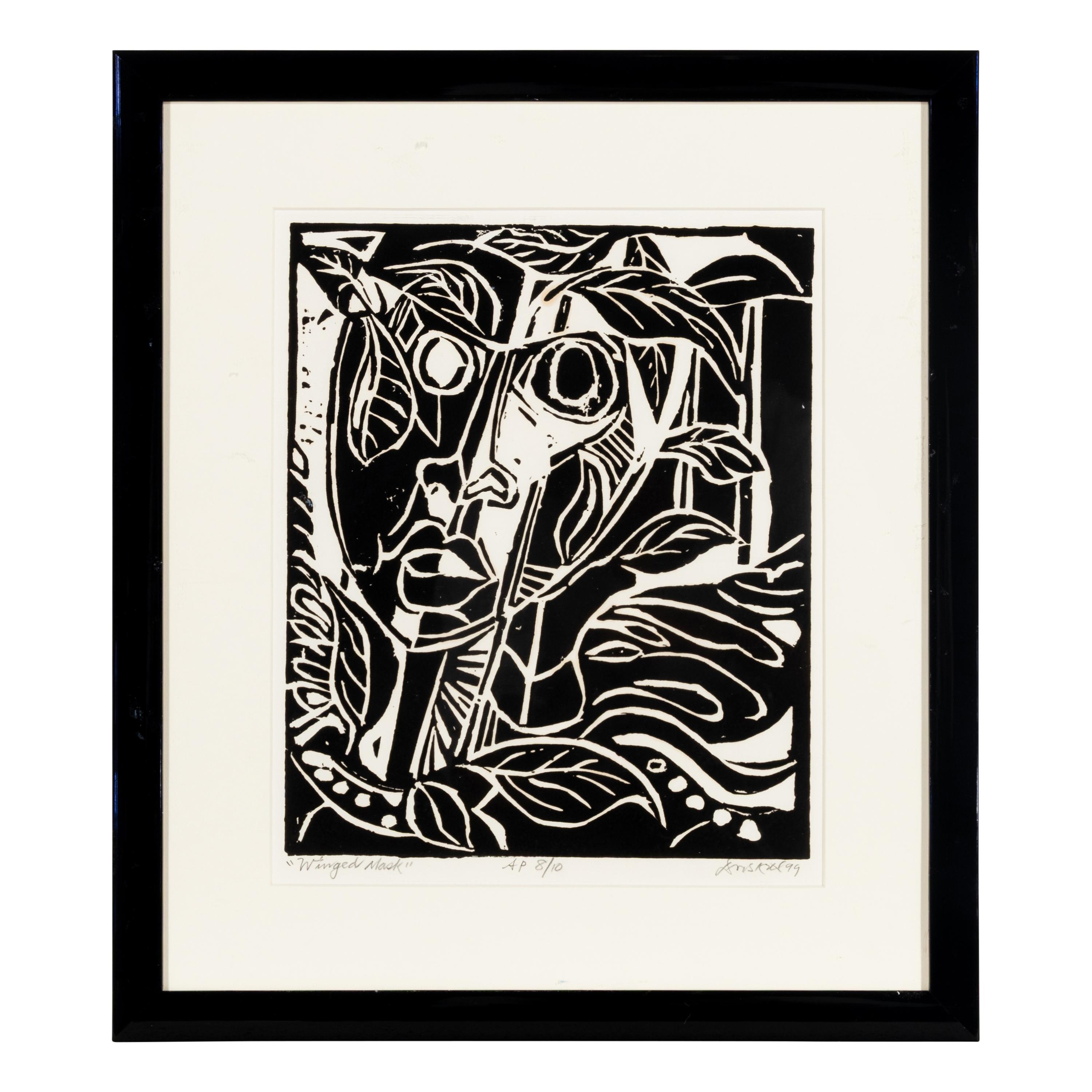 David Driskell (American, 1931-2020) — Winged Mask , 1999