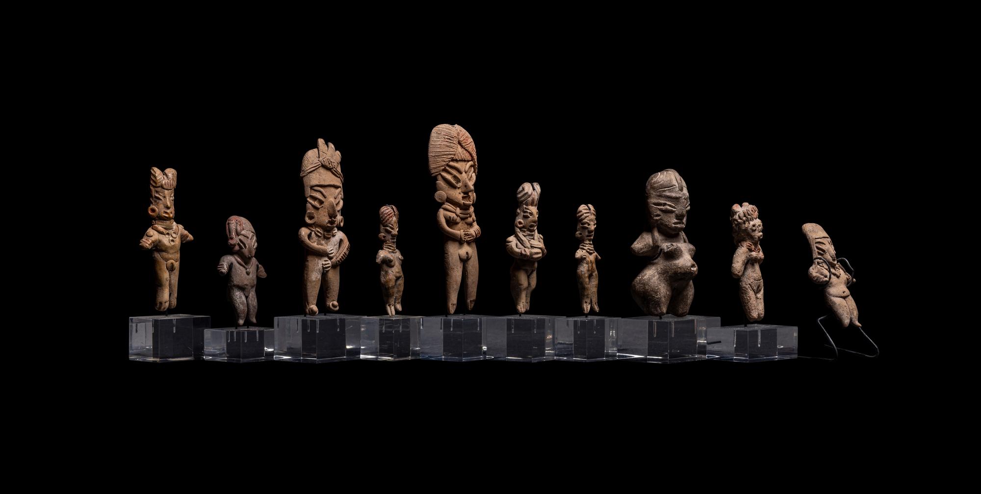 A Group of Ten Michoacana Votive Figures