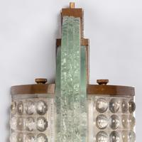 Sabino 2nd Quarter 20th Century — Pair of Grains de Riz Glass Sconces, c. 1930