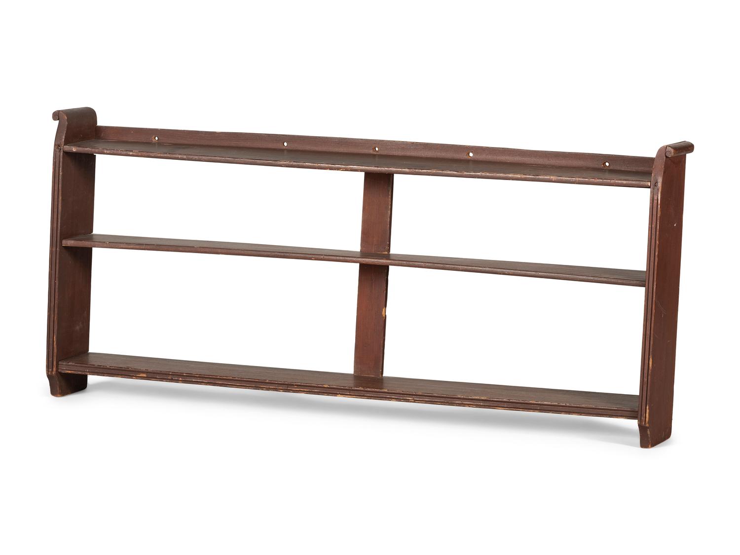 A Painted Pine Hanging Shelf