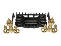A Pair of Continental Brass Andirons