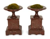 A Pair of French Marble Urn Ornaments