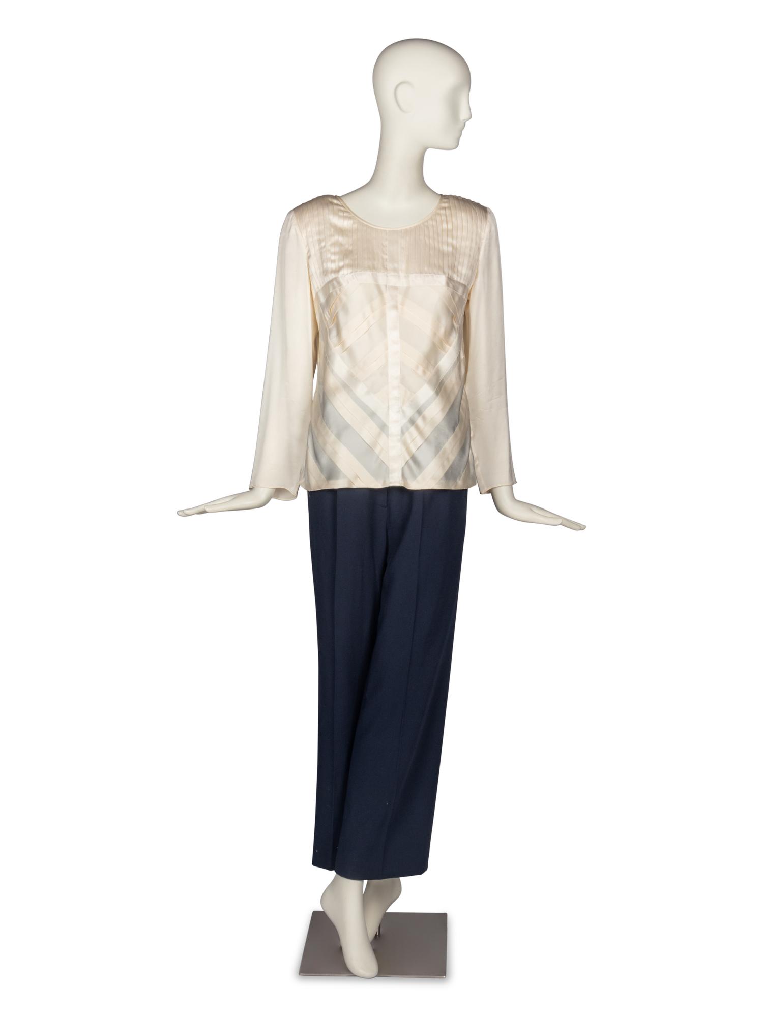 Chanel Silk Blouse and Wool Pants