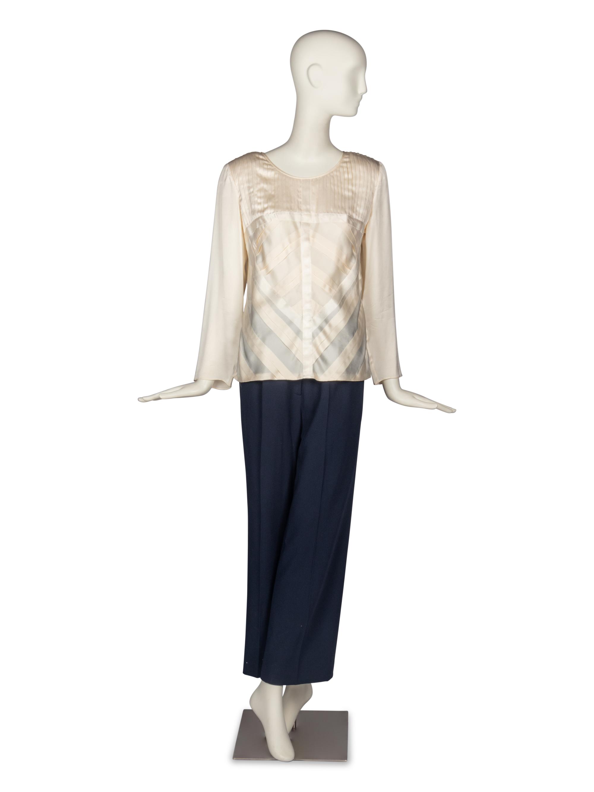 Chanel Silk Blouse and Wool Pants