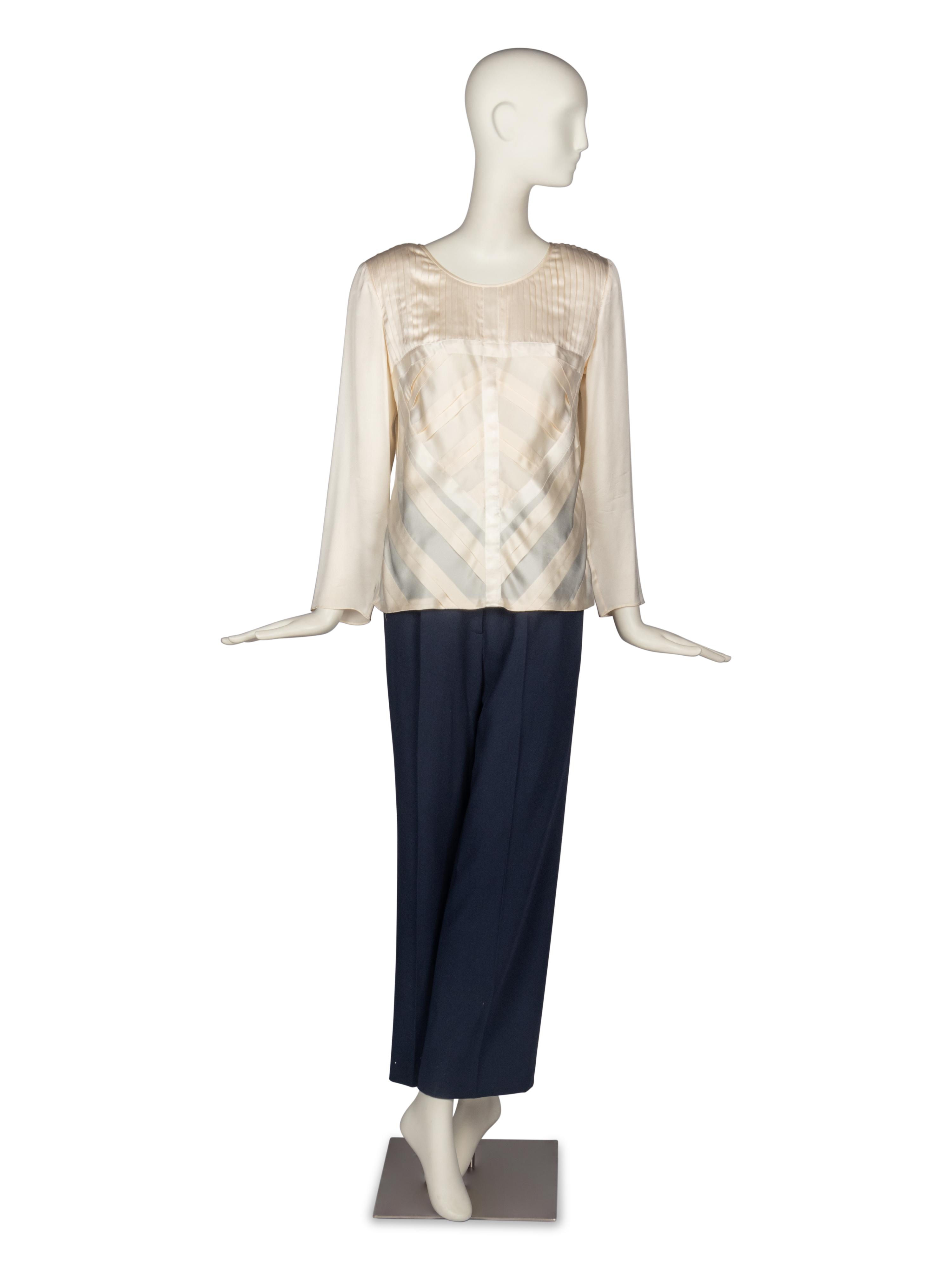 Chanel Silk Blouse and Wool Pants