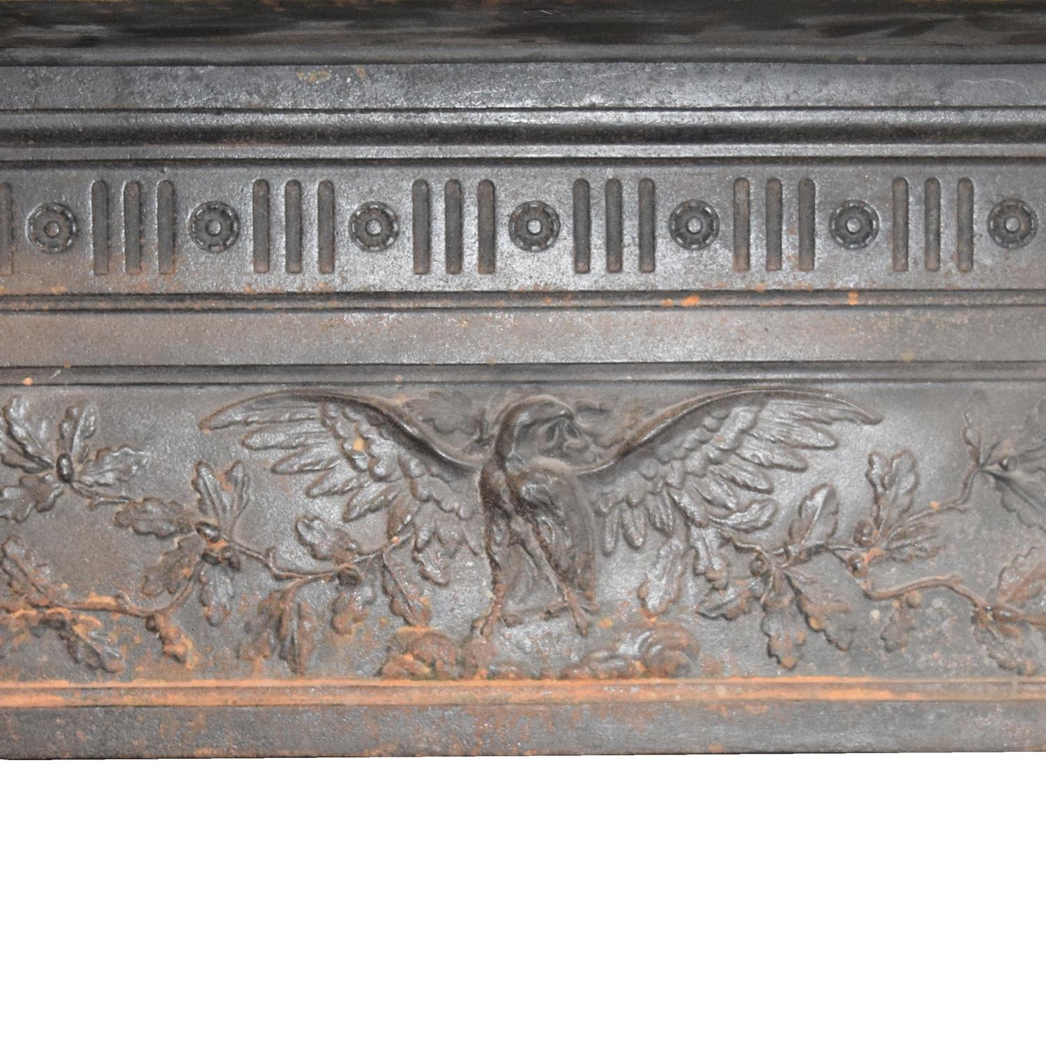 A Cast Iron Fireplace Mantel 58.5" W x 9.5" D x 52.75" H — England, Circa 1880