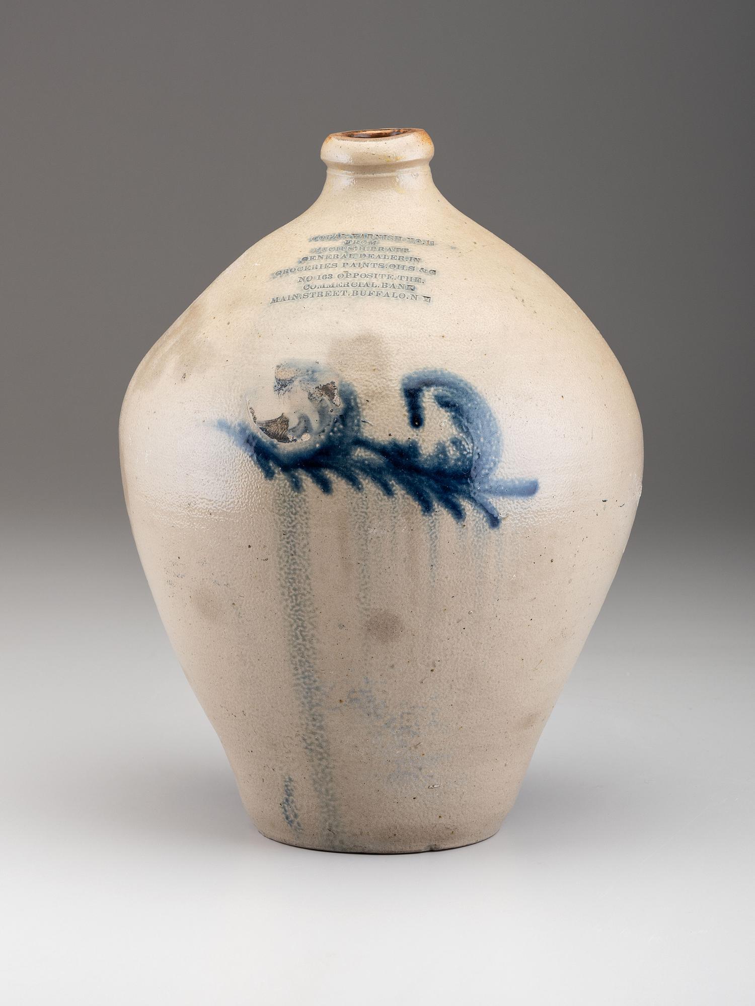 A Cobalt Decorated Stoneware Merchant's Jug