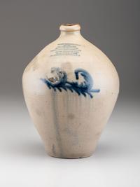 A Cobalt Decorated Stoneware Merchant's Jug