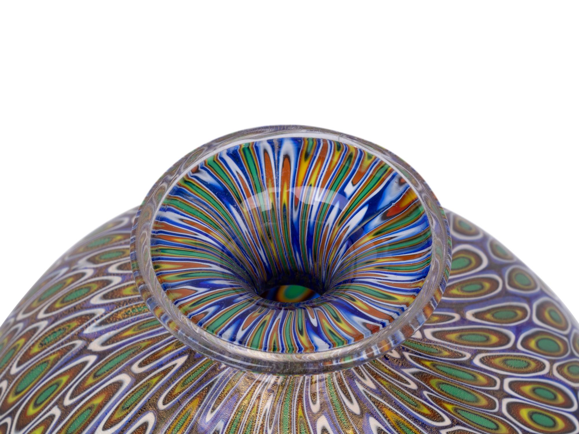 A Contemporary Murano Glass Millefiori Vase