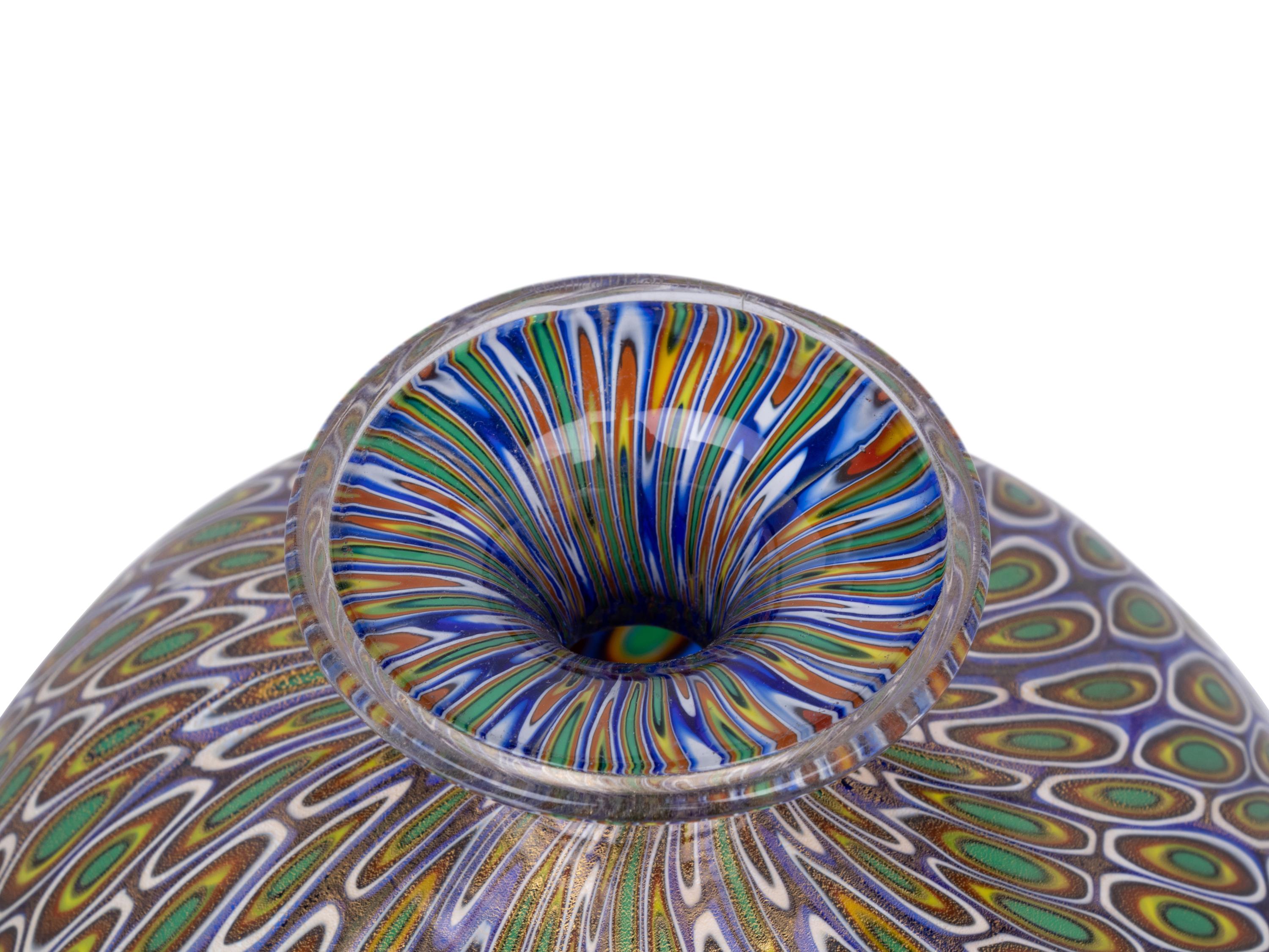 A Contemporary Murano Glass Millefiori Vase