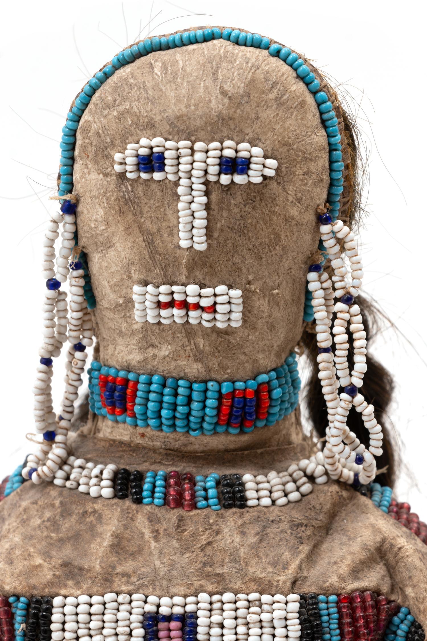 Northern Plains Beaded Hide Doll