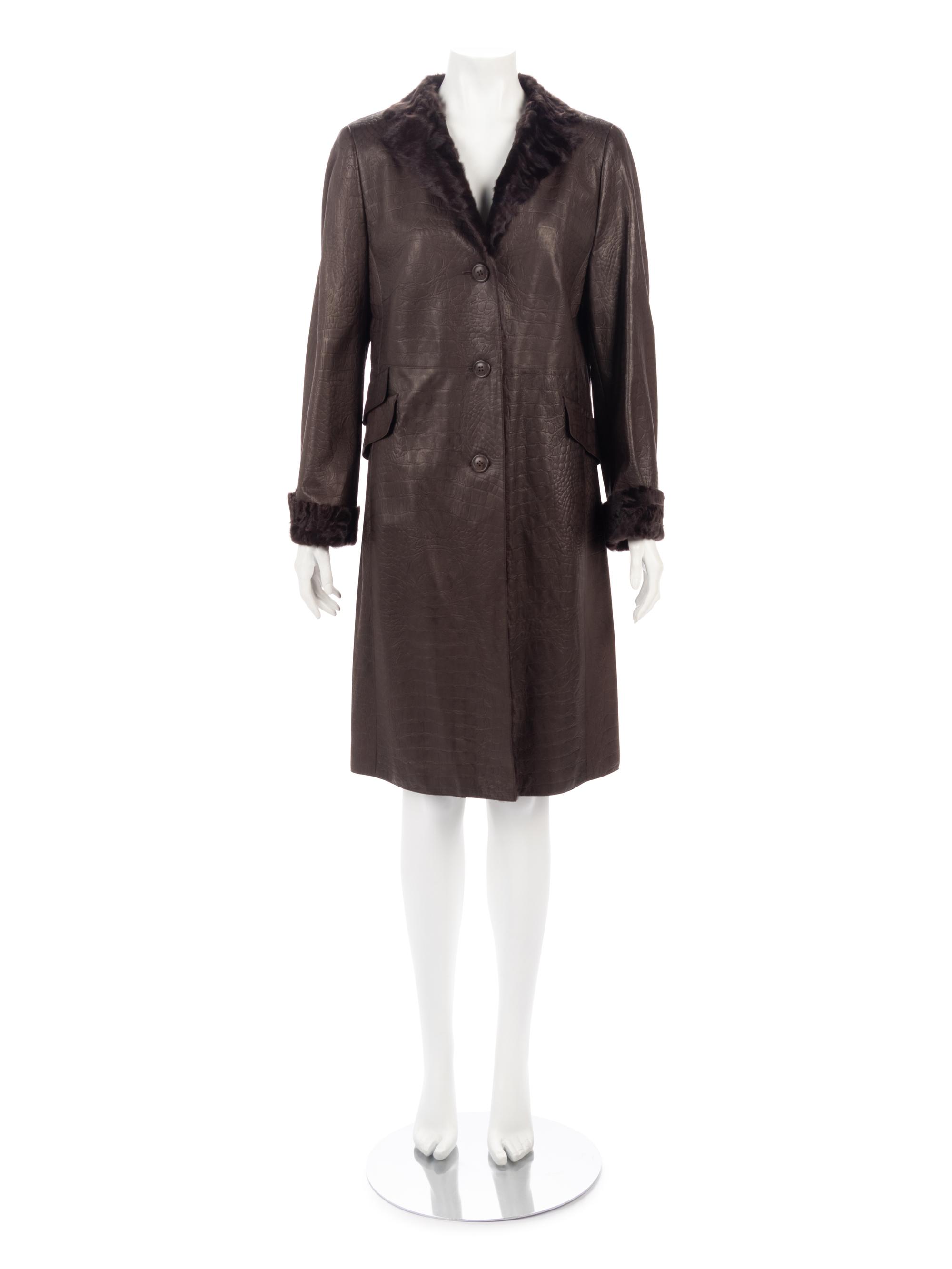 Akris Lambskin Leather Jacket Trimmed with Goat Fur