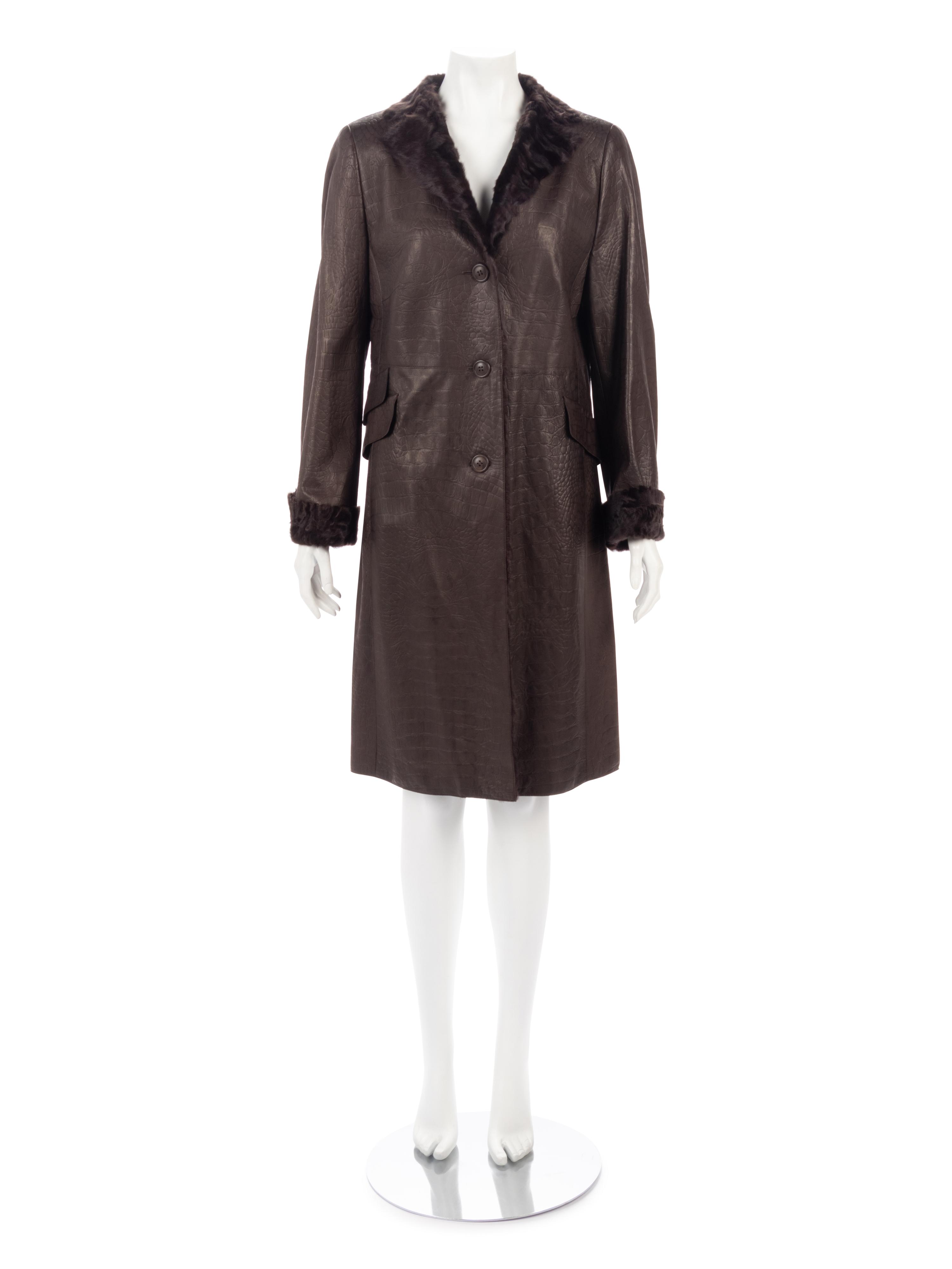Akris Lambskin Leather Jacket Trimmed with Goat Fur