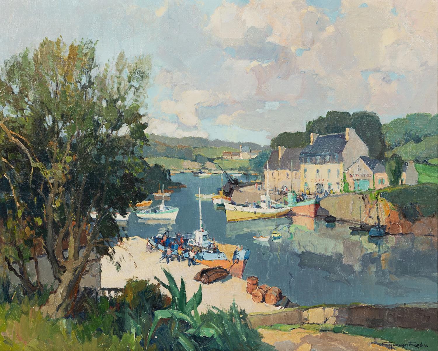 Georges Charles Robin, (French, 1903–2003), Brittany Coastal Landscape