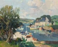 Georges Charles Robin, (French, 1903–2003), Brittany Coastal Landscape