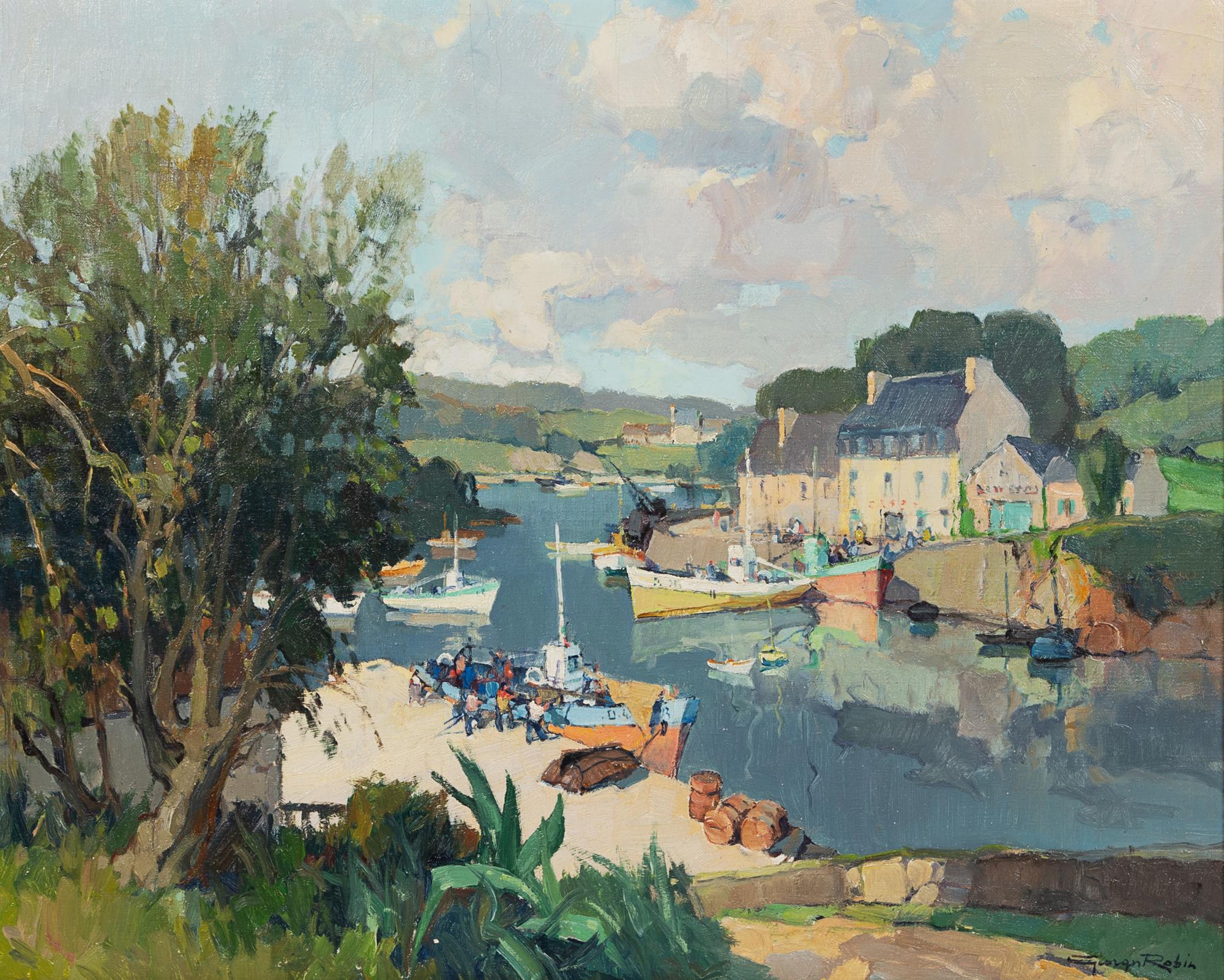 Georges Charles Robin, (French, 1903–2003), Brittany Coastal Landscape